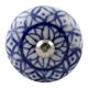 Blue Flower Ceramic Floral Cabinet Knob 